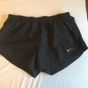 Black patterned Nike shorts